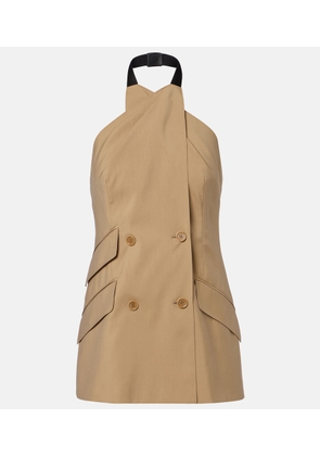 Max Mara Nuraghe halterneck wool and silk vest