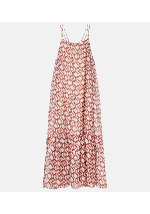 Max Mara Alisso printed cotton and silk midi dress