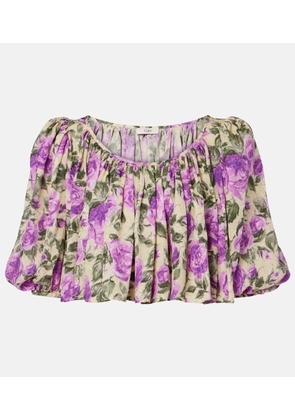 Chloe Printed silk top