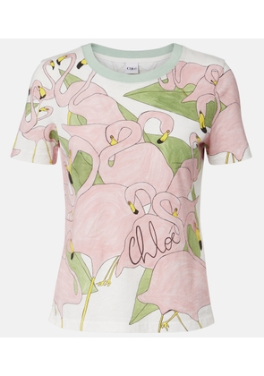 Chloe Printed cotton jersey T-shirt