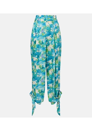 Chloe Floral silk balloon pants