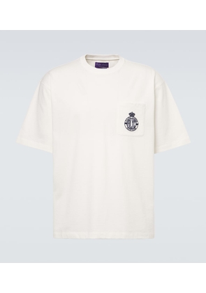 Ralph Lauren Purple Label Embroidered cotton-blend jersey T-shirt