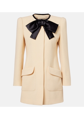 Valentino Tie-neck virgin wool coat