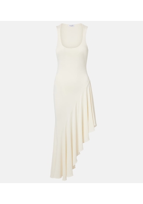 Alaia Asymmetric jersey midi dress