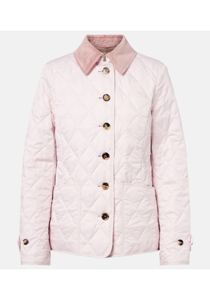 Burberry Corduroy-trimmed quilted jacket