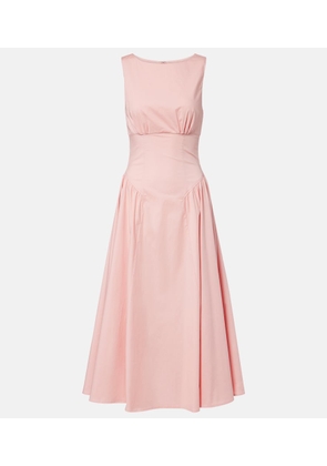 Staud Gwen cotton poplin midi dress