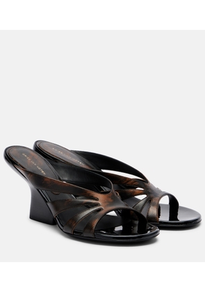 Dries Van Noten Distressed leather mules