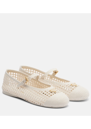 Prada Crochet ballet flats
