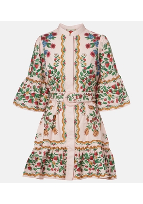 Farm Rio Fruit Beauty Scarf floral cotton minidress