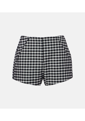 Posse Chiara gingham cotton-blend shorts