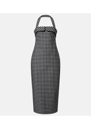 Posse Chiara gingham cotton-blend midi dress