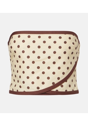 Posse Bowie linen and cotton crop top