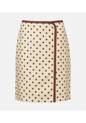 Posse Bowie linen and cotton wrap skirt