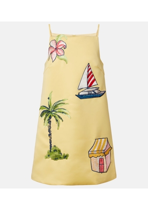 Leo Lin Leia beaded patch-applique minidress