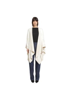 Wool Jacquard Poncho