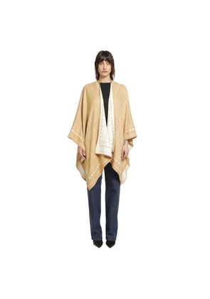 Wool Jacquard Poncho