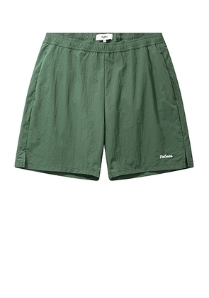 Palmes Stitch Tennis Shorts in Dark Green - Green. Size L (also in M, S, XL/1X).