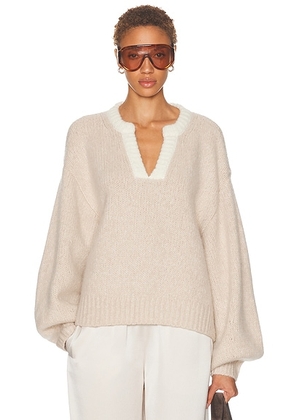 SRG Caylea Oversized Sweater in Oatmeal - Beige. Size L (also in M, S, XL, XS).