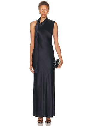 SRG Arden Silk Dress in Navy - Navy. Size L (also in M, S, XL, XS, XXS).