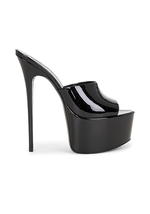 Saint Laurent Kika Platform Sandal in Noir - Black. Size 36.5 (also in 37, 38, 38.5, 39, 40).