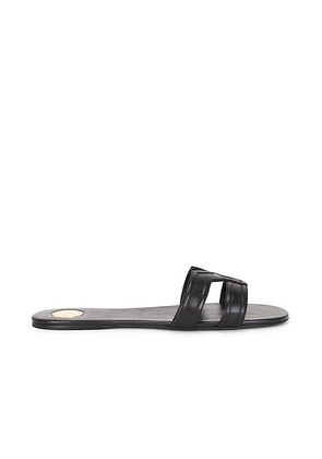 Saint Laurent Mabrouka Slide in Noir - Black. Size 36 (also in 35, 36.5, 37, 37.5, 38, 38.5, 39, 39.5, 41).