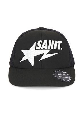 SAINT Mxxxxxx X Bape Mesh Cap in Black - Black. Size all.