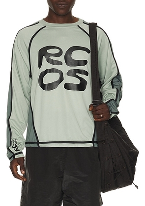 RC Outdoor Supply Sierra Bike Jersey in Lichen - Green. Size L (also in M, S, XL/1X).