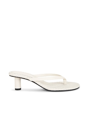 St. Agni Woven Thong Heeled Sandal in Ecru - Cream. Size 36 (also in ).