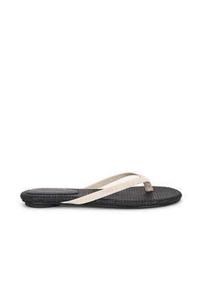 St. Agni Suede Woven Flip Flop in Rock - Grey. Size 36 (also in 37, 38, 39).