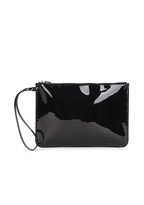 TOM FORD Patent Leather Zipped Wristlet Pouch in Black - Black. Size all.