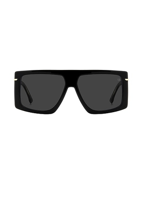 Victoria Beckham Flat Top Sunglasses in Black & Grey - Black. Size all.
