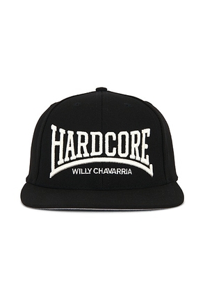 Willy Chavarria Hardcore Cap in Black - Black. Size all.