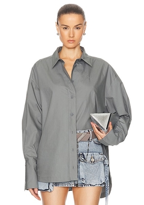 THE ATTICO Diana Shirt in Grey - Grey. Size 40 (also in ).