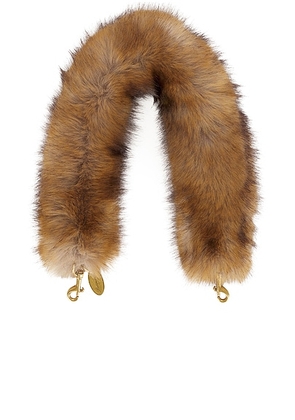 Balenciaga Faux Fur Bag Strap in Cream - Brown. Size all.