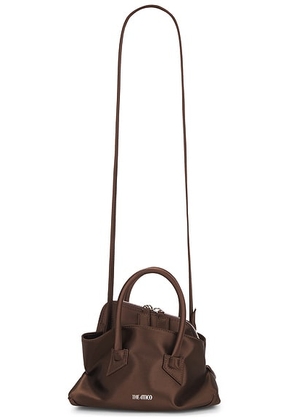 THE ATTICO La Passeggiata Mini Top Handle Bag in Dark Brown - Brown. Size all.