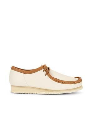 Clarks Wallabee in White Combi Lea - White. Size 10 (also in 10.5, 11, 12, 8.5, 9, 9.5).