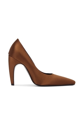 Jude Fame Pump in Brown Satin - Brown. Size 40 (also in ).