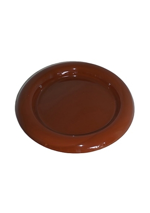 HueGah Home Chub Plate in Cocoa - Brown. Size all.
