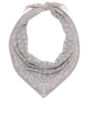 Guest In Residence Wild Rag Scarf in Heather Grey & Powder Pink - Grey. Size all.