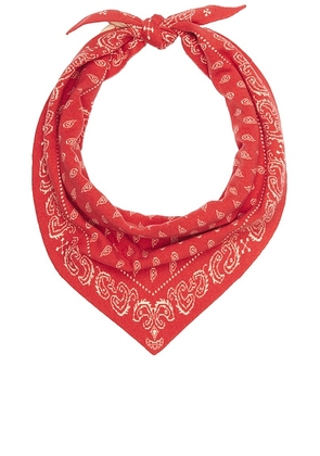 Guest In Residence Wild Rag Scarf in Scarlet & Mist - Red. Size all.
