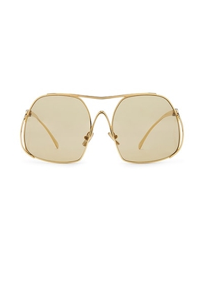 Miu Miu Square Sunglasses in Gold - Metallic Gold. Size all.