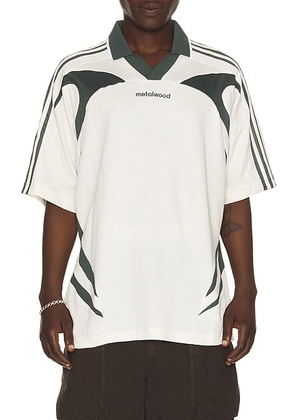 Metalwood Studio x Adidas Originals Polo in Chalk White - White. Size L (also in M, S, XL/1X, XXL/2X).