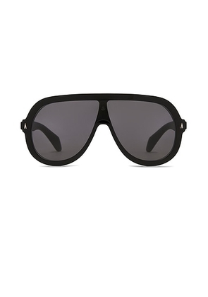 Moncler Sunsette Pilot Sunglasses in Black - Black. Size all.