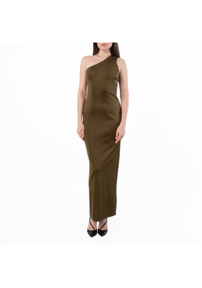 Saint Laurent One-Shoulder Maxi Dress