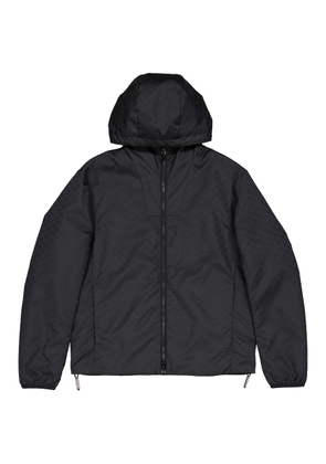 Emporio Armani Jacquard Monogram Hooded Nylon Blouson Jacket