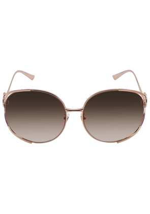 Gucci Brown Gradient Oval Ladies Sunglasses GG0225S 007 63