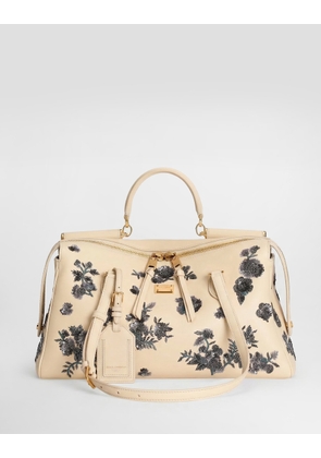 Dolce & Gabbana Medium Vittoria Handbag With Embroidery - Woman Shoulder And Crossbody Bags Multicolor Onesize