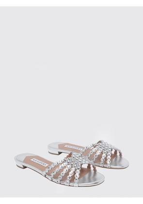 Heeled Sandal AQUAZZURA Woman color Silver