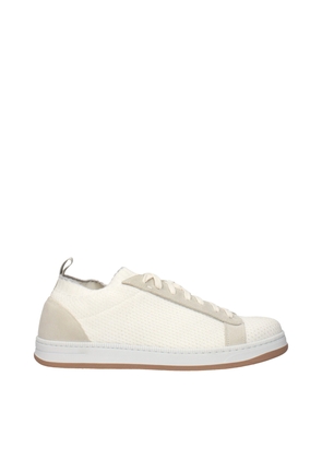 Eleventy White Fabric Low Top Sneakers - EU40/US7