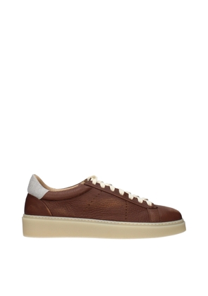 Eleventy Brown Leather Low Top Sneakers - EU40/US7